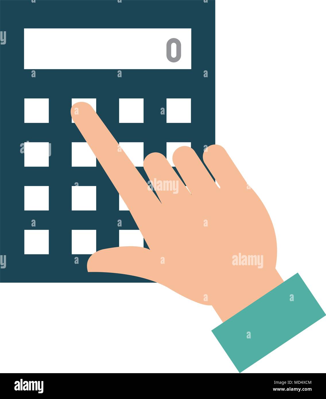 hand user with calculator device isolated icon Stock Vector Image & Art ...