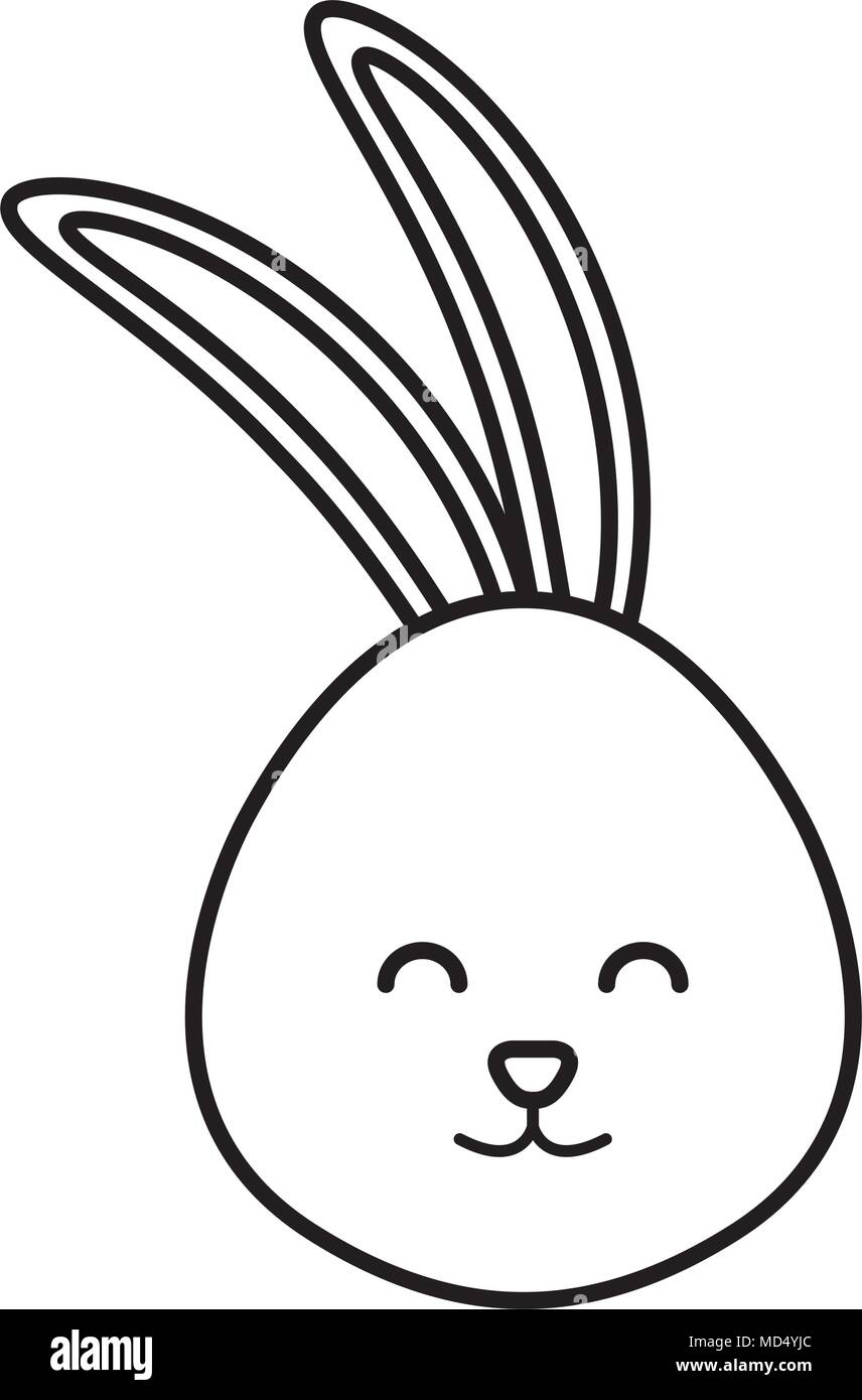 cute rabbit head character Stock Vector Image & Art - Alamy