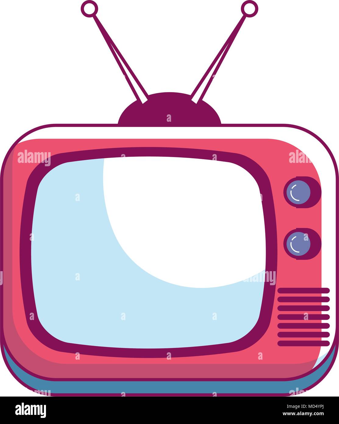 retro television isolated icon Stock Vector Image & Art - Alamy