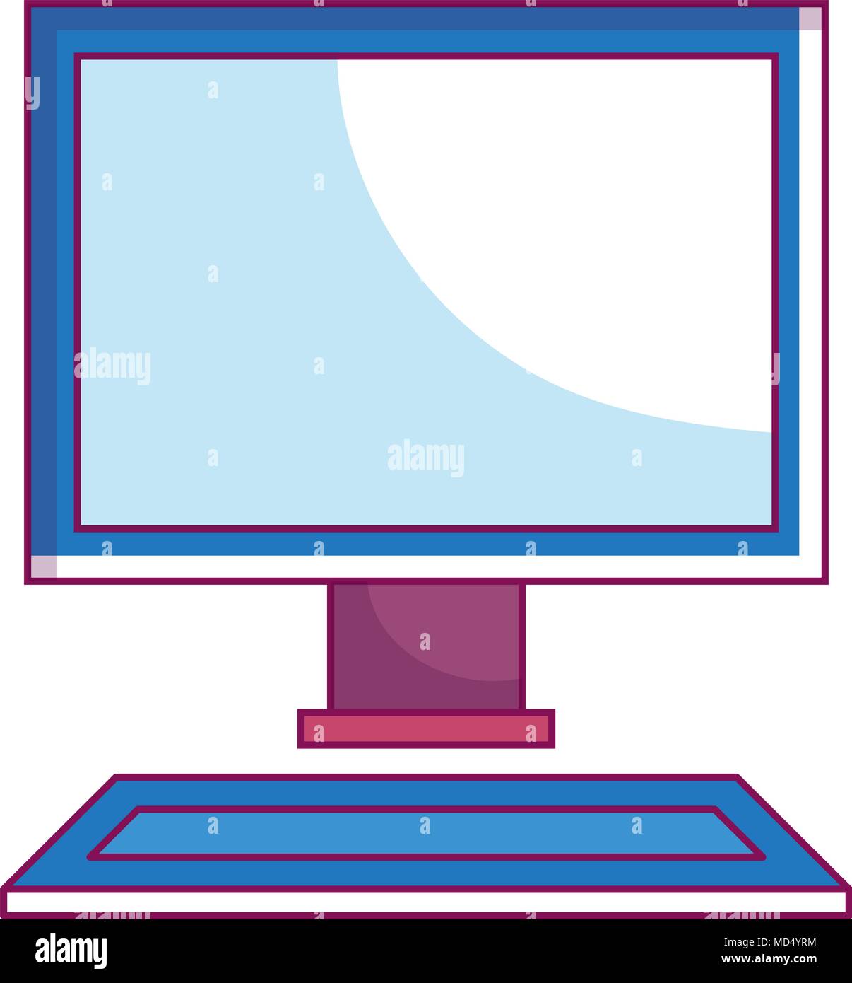desktop computer isolated icon Stock Vector Image & Art - Alamy