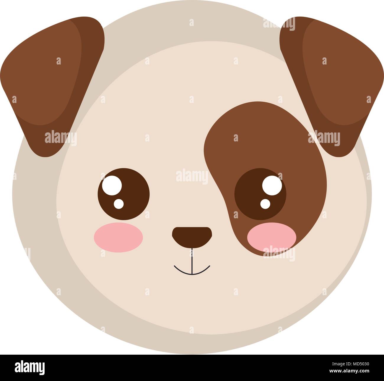 cute and little dog head character Stock Vector Image & Art Alamy