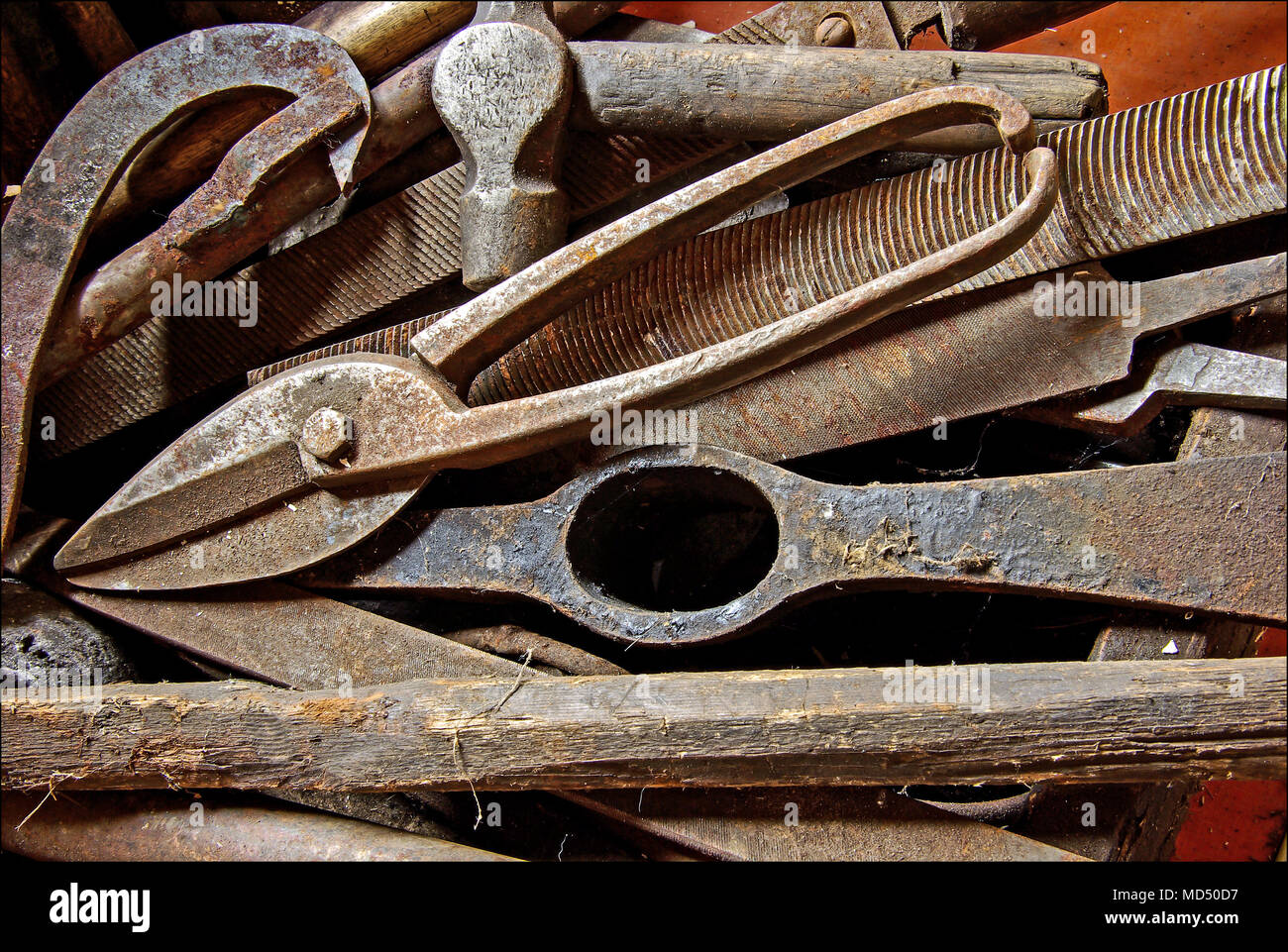 Old rusty tools Stock Photo Alamy