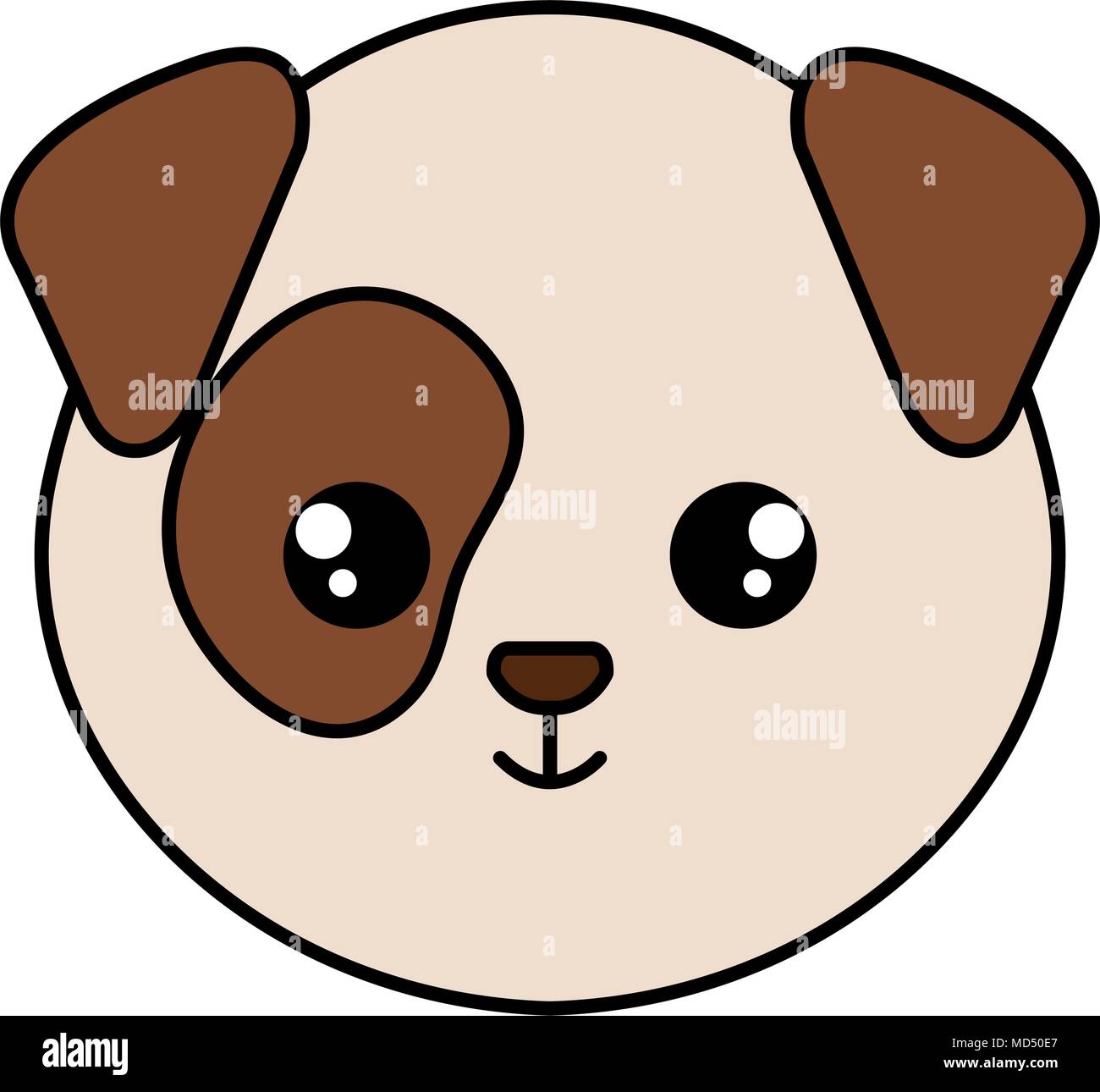 cute and little dog head character Stock Vector Image & Art - Alamy