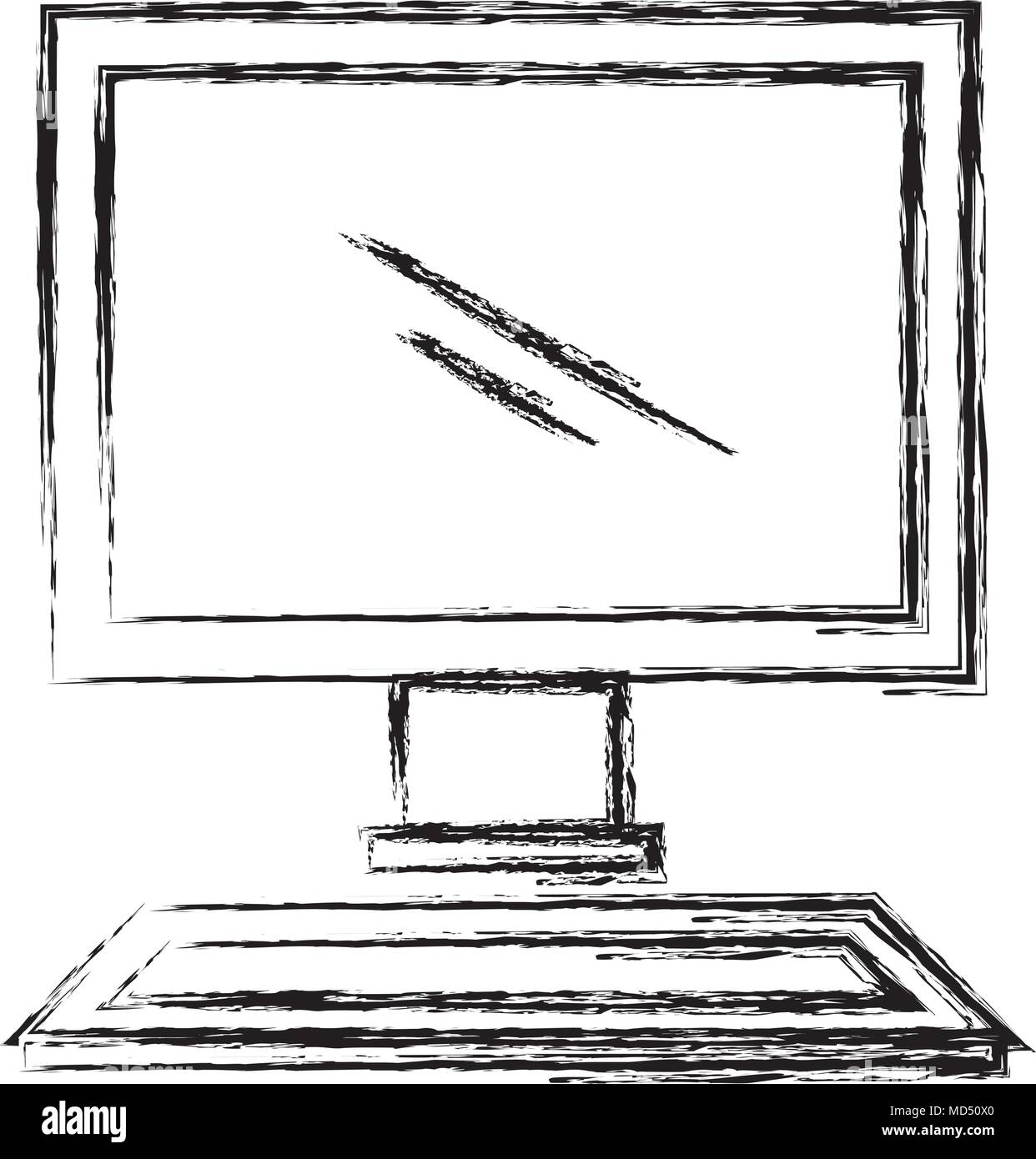 desktop computer isolated icon Stock Vector Image & Art - Alamy