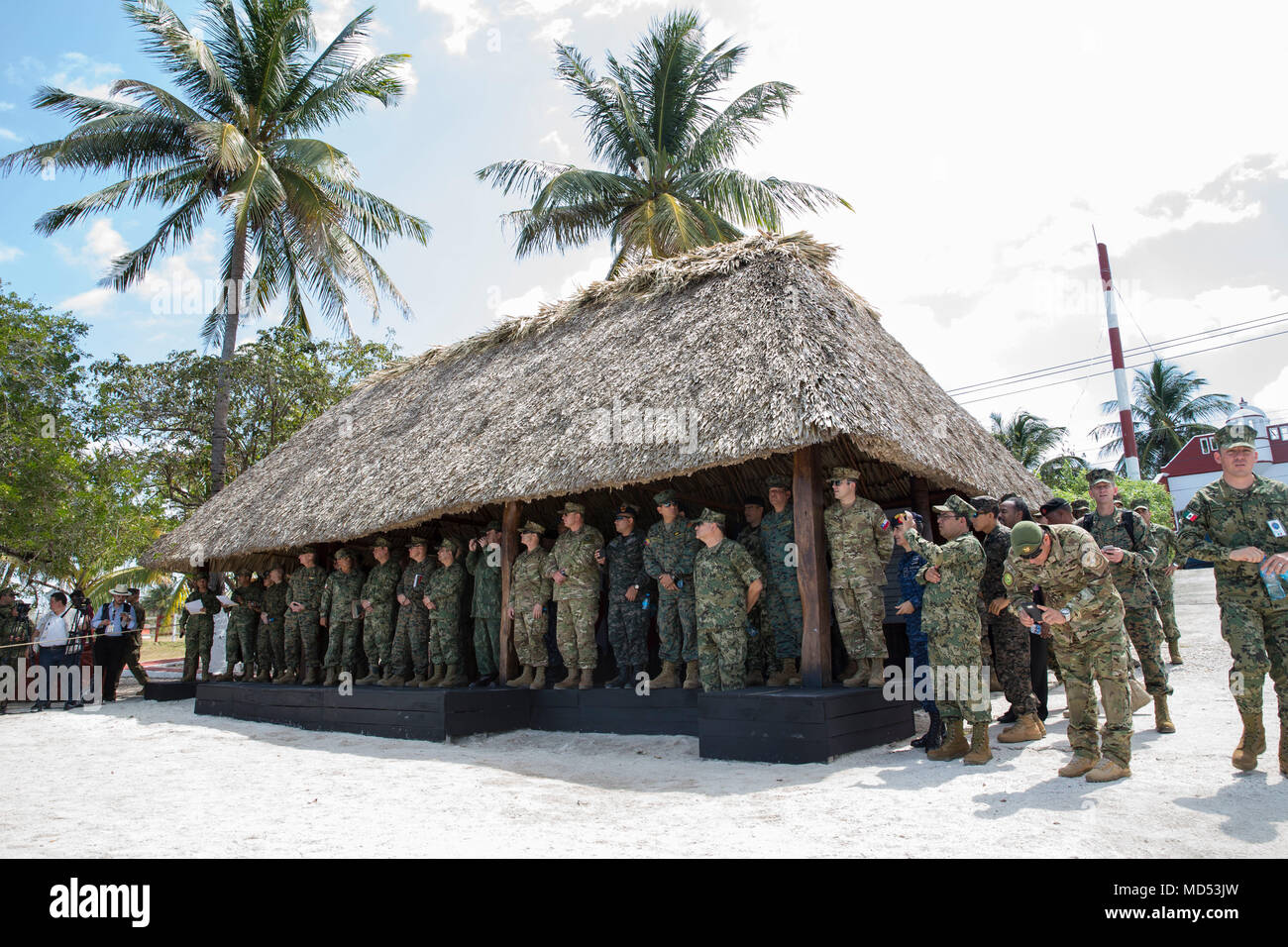 Mexican Infanteria De Marinas put on a display for leaders from several partner nations as they visit the Hacienda de San Luis Carpizo for a demonstration of activities and courses that are conducted in the Centro de Capacitacion y Adiestramiento Especializado de Infanteria de Marina in Campeche, Mexico on March 15, 2018. The conference provides a forum for regional and senior Naval Infantry leaders throughout the Western Hemisphere to discuss shared interest in humanitarian assistance and disaster relief matters and improve training programs among partner nations. (U.S. Marine Corps photo by  Stock Photo