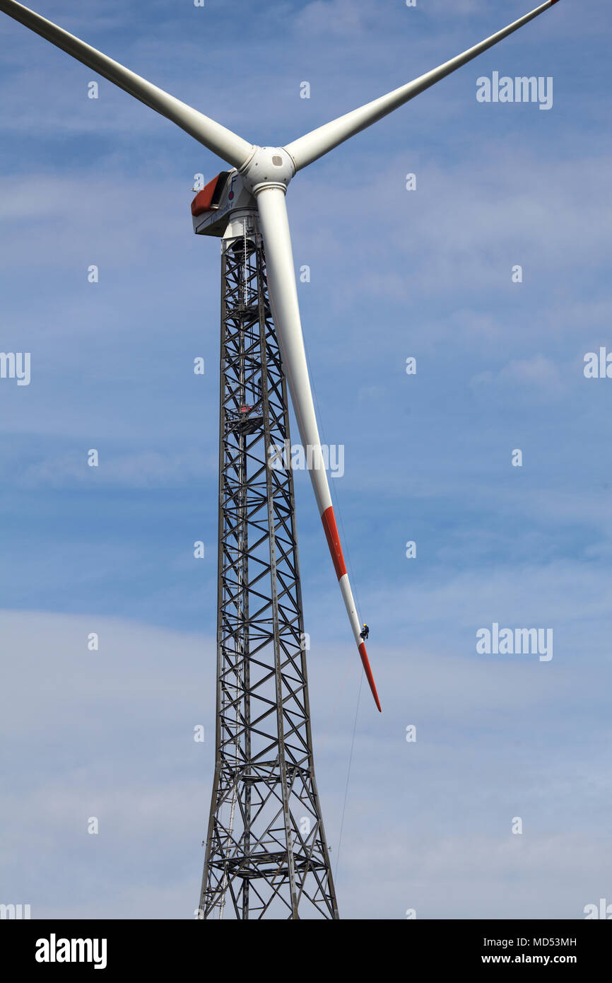 Wind turbine worker hires stock photography and images Alamy