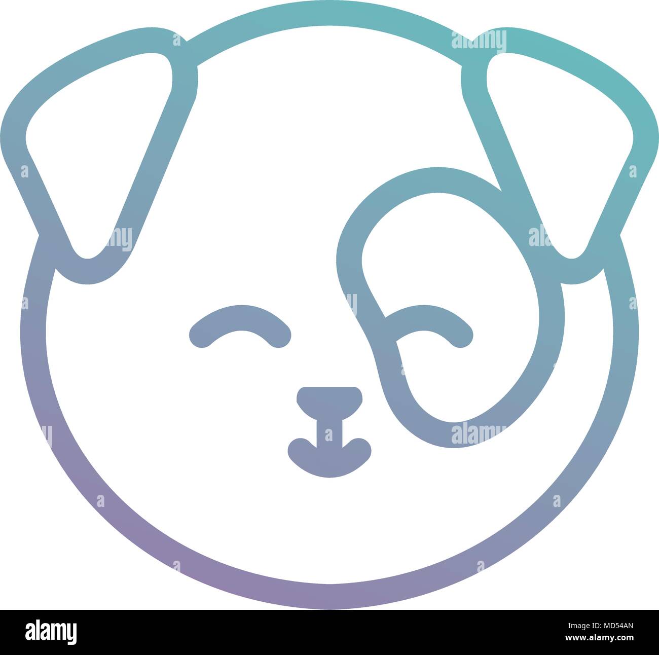 cute and little dog head character Stock Vector Image & Art - Alamy