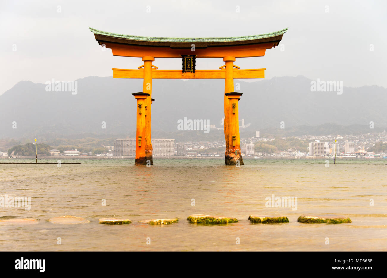 Torii Gate, Miyajima Island, Hiroshima, Japan Stock Photo Alamy