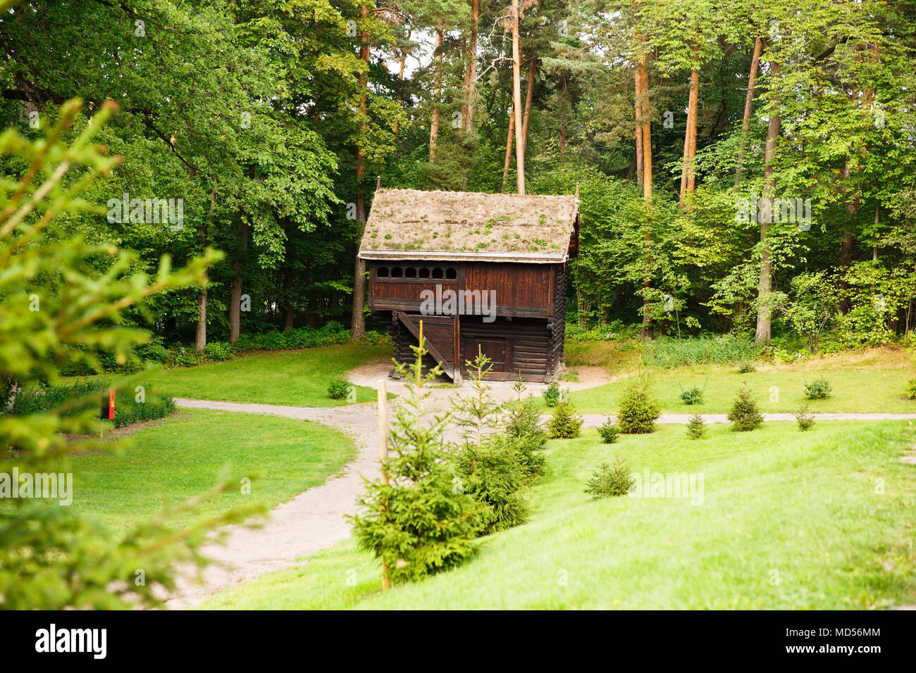 Traditional old wooden house in Oslo, Norway Stock Photo Alamy
