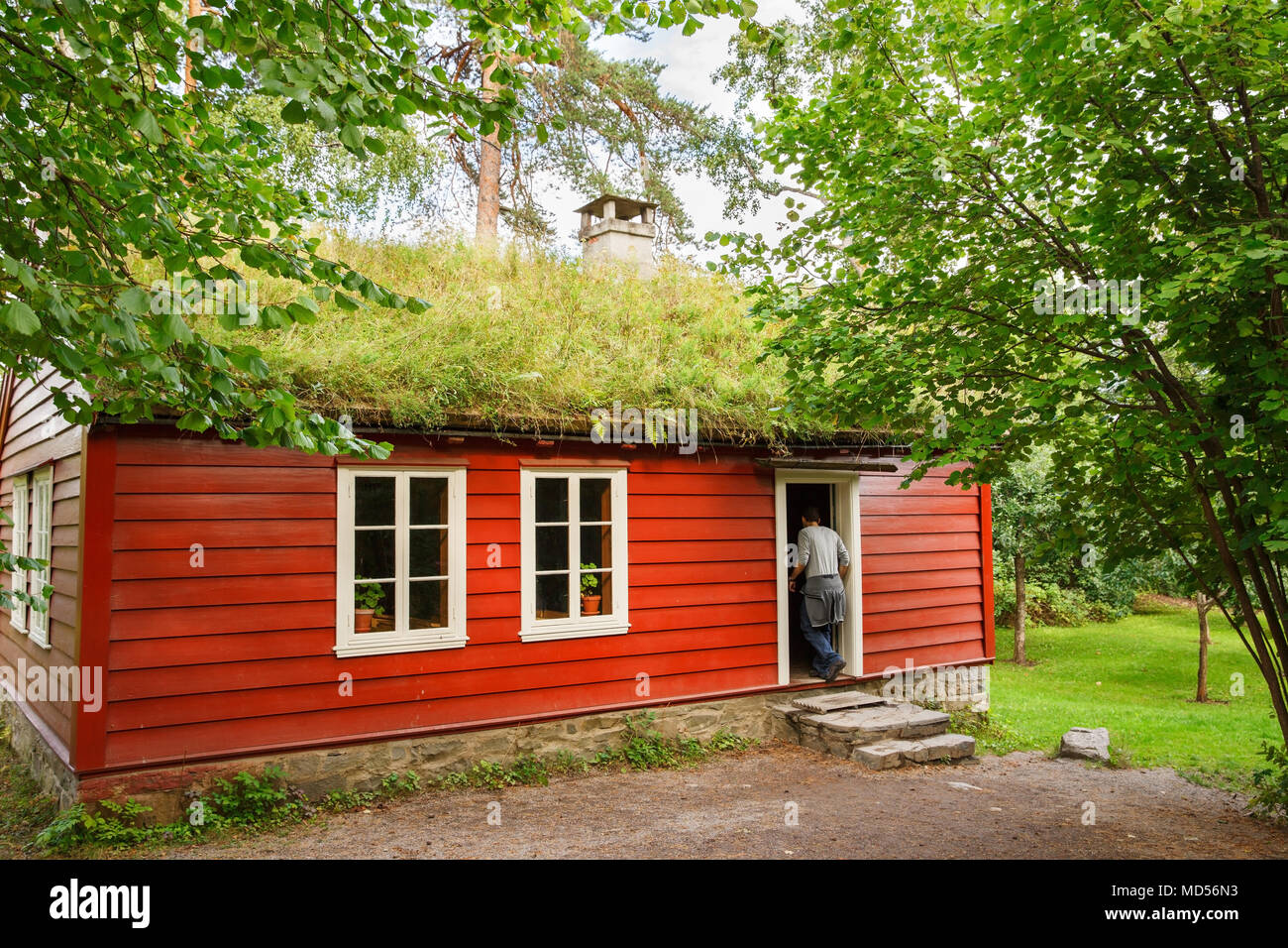 Traditional old wooden house in Oslo, Norway Stock Photo Alamy