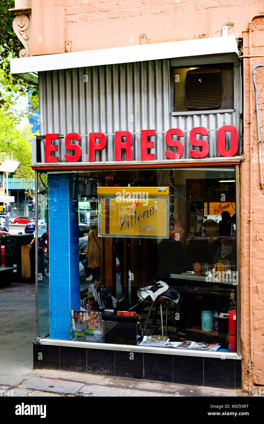 Pellegrini's Espresso Bar, Melbourne Stock Photo