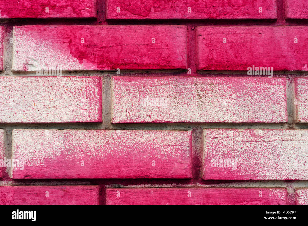 Pink painted brick wall texture as background Stock Photo