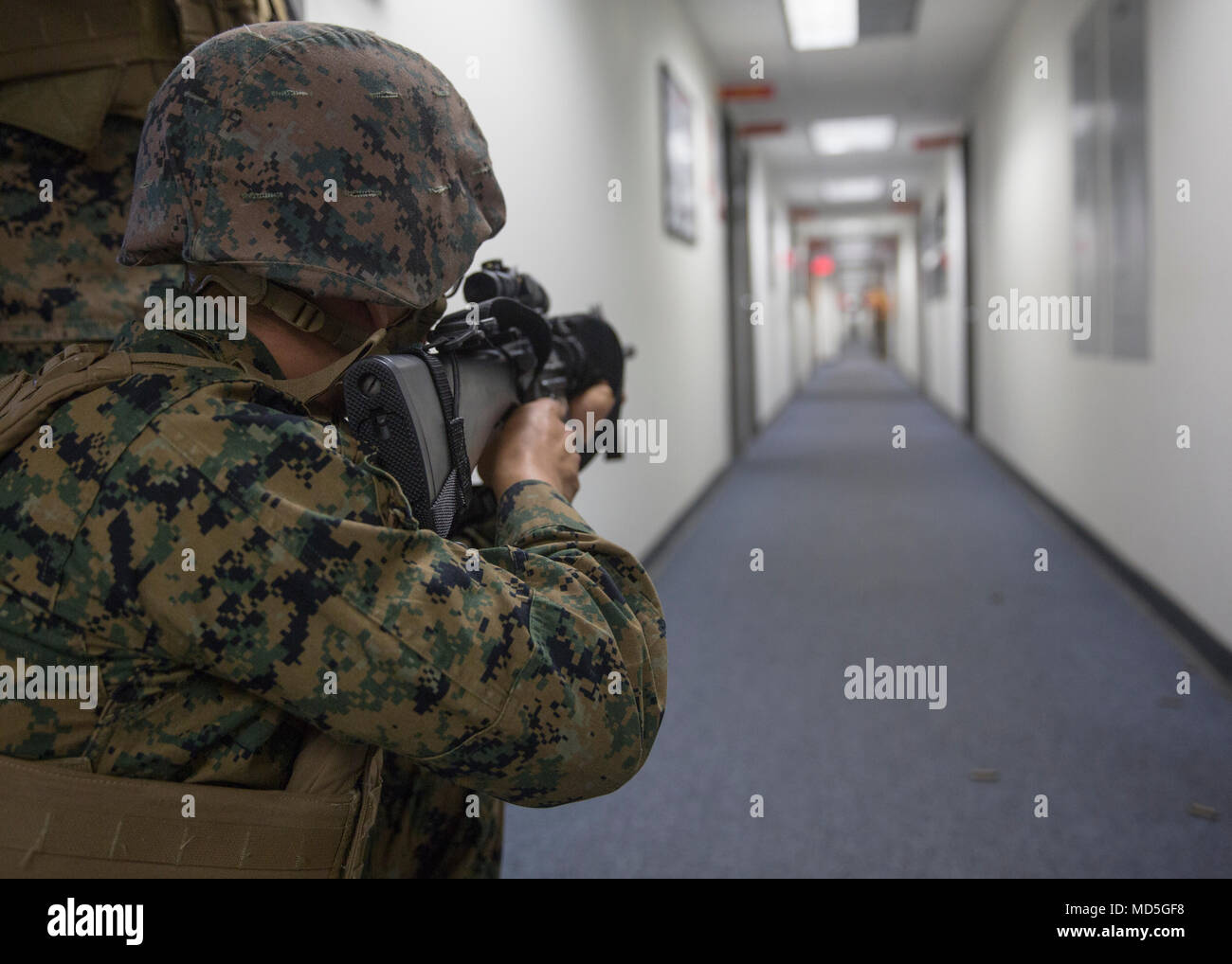 Pfc Jesus Flores A Sentry Attached To 11 18 Area Guard