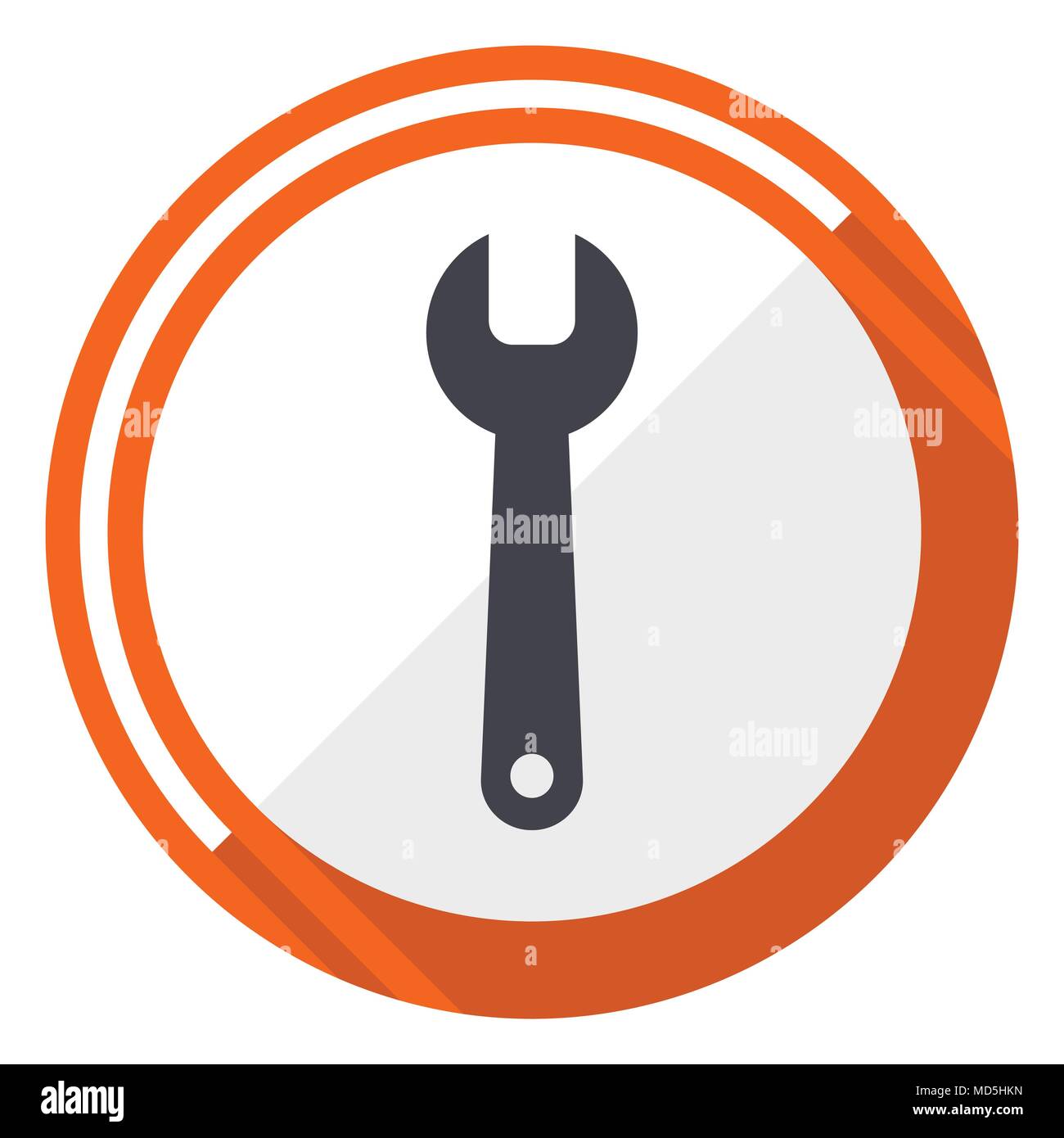 Tool flat design orange round vector icon in eps 10 Stock Vector Image ...