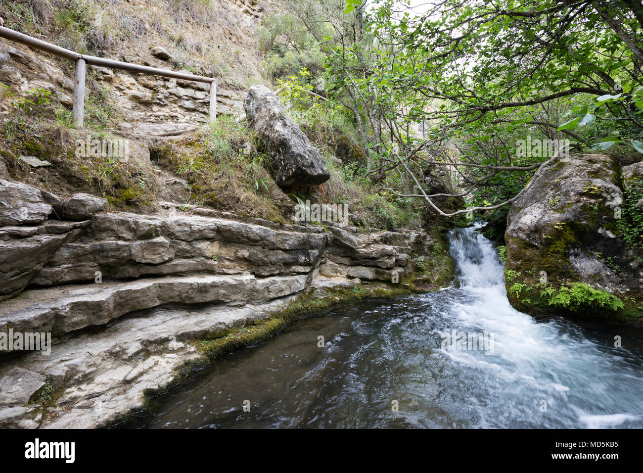 River Majaceite between the towns of El Bosque and Benamahoma on the  province of Cadiz, Spain Stock Photo - Alamy