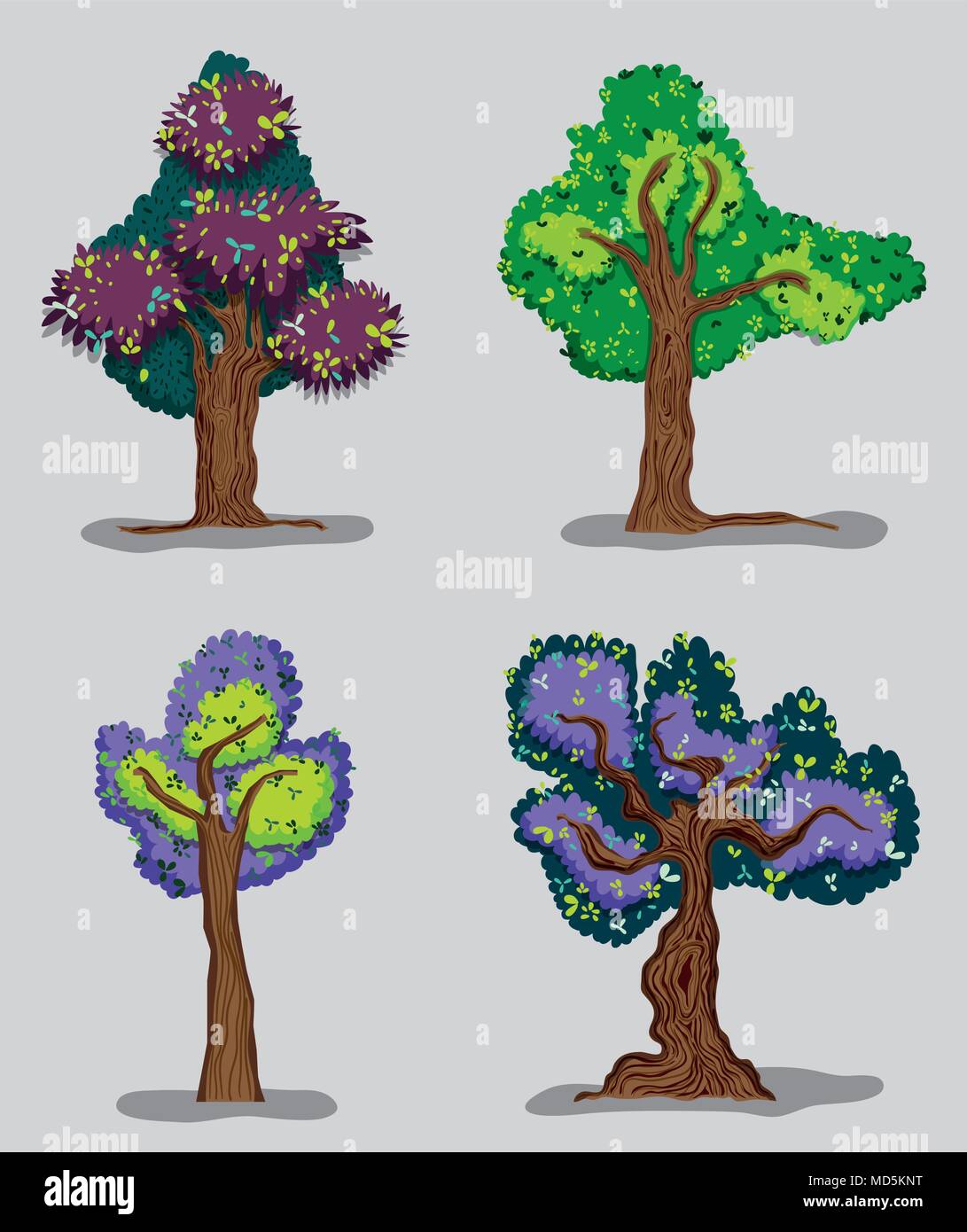 Set of forest trees Stock Vector Image & Art - Alamy