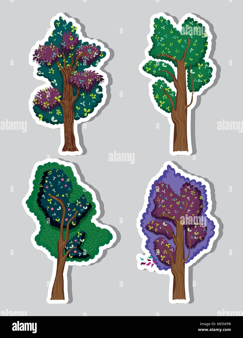 Set of forest trees Stock Vector Image & Art - Alamy