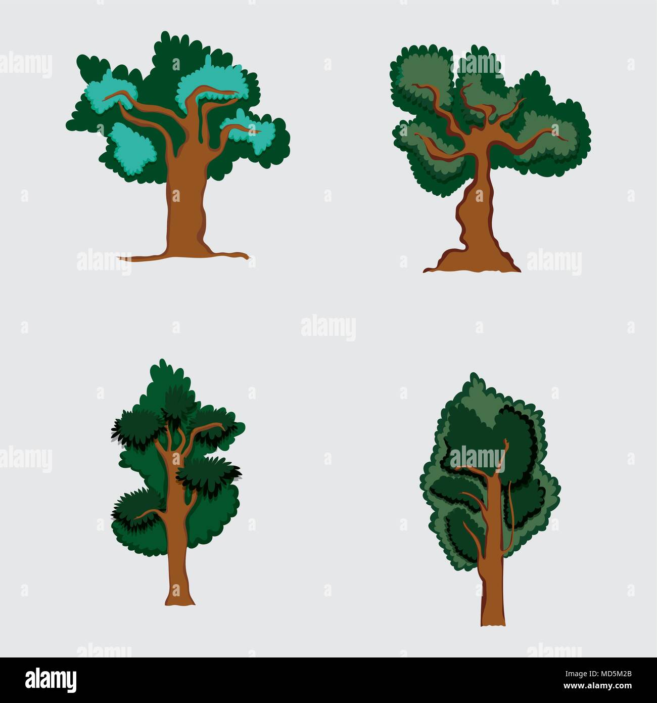 Set of forest trees Stock Vector Image & Art - Alamy