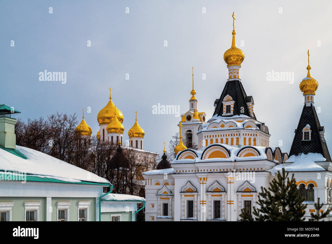 Assumption Cathedral in Kremlin in Dmitrov, Russia Stock Photo