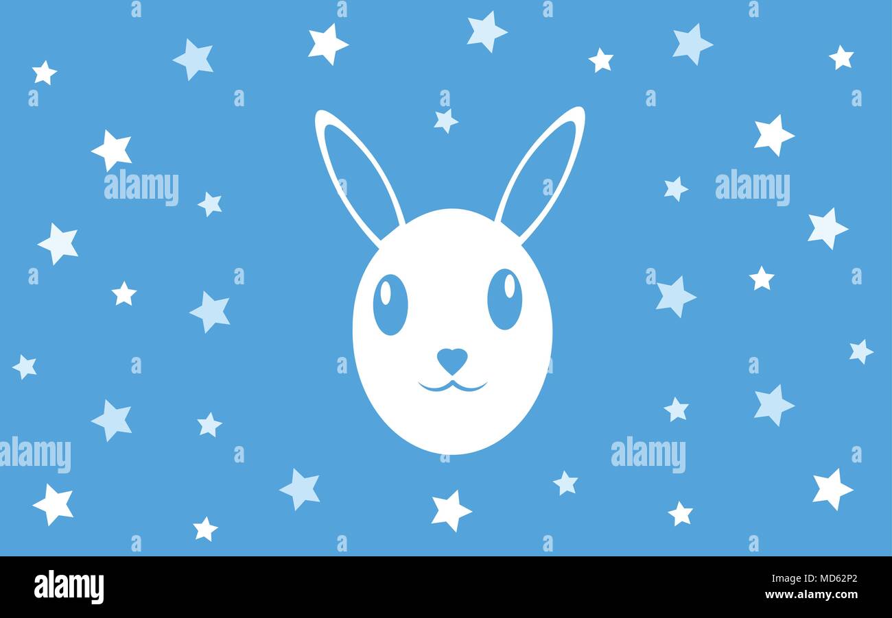 Easter Bunny Vector Logo Stock Vector