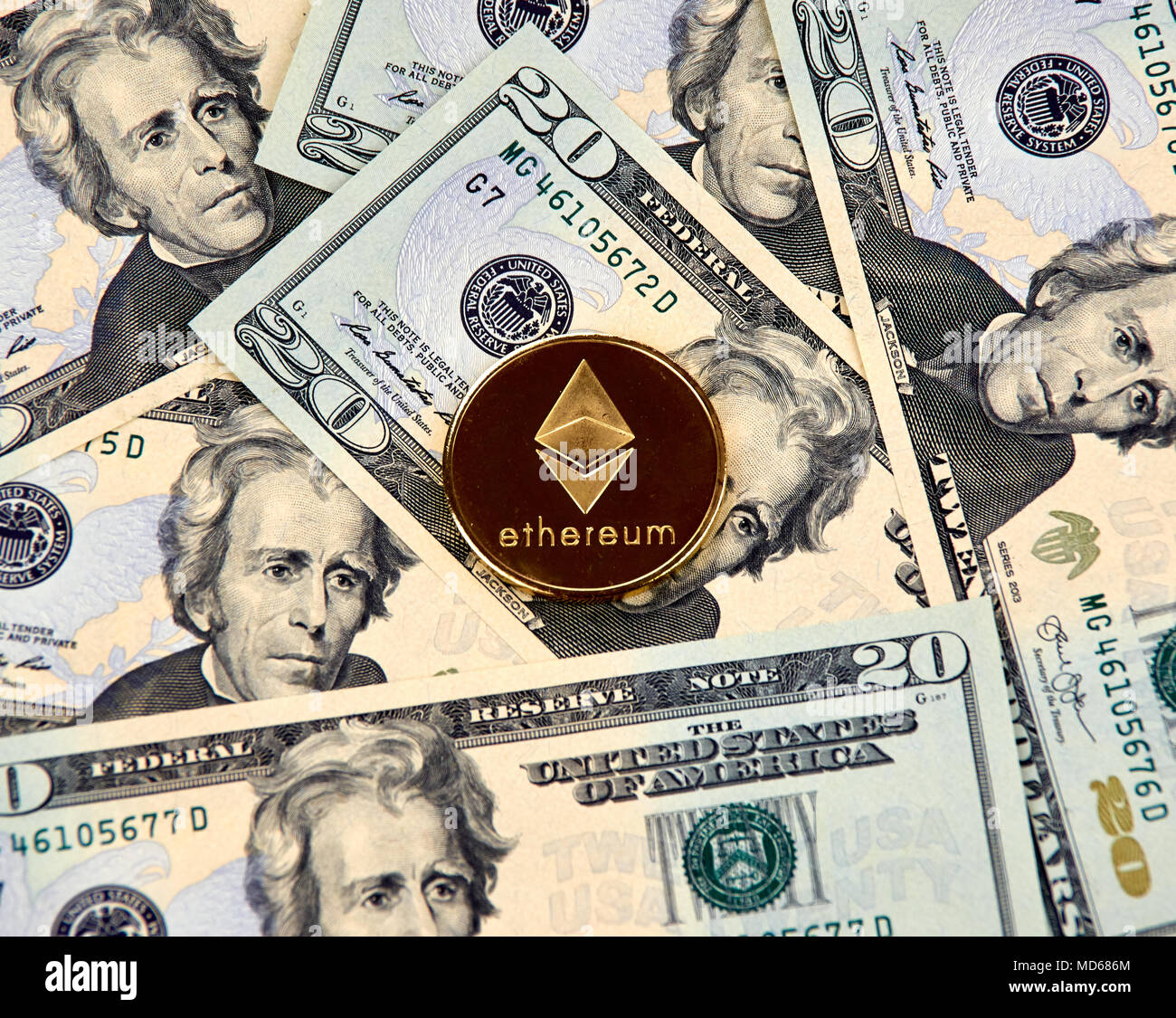 Gold dollar coin logo hi-res stock photography and images - Alamy