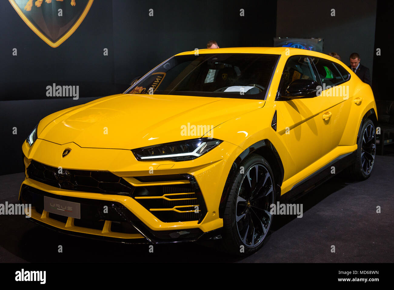 06 04 18 Riga Latvia Lamborghini Urus At Car Exhibition Auto 18 In Bt1 Exhibition Centre Stock Photo Alamy
