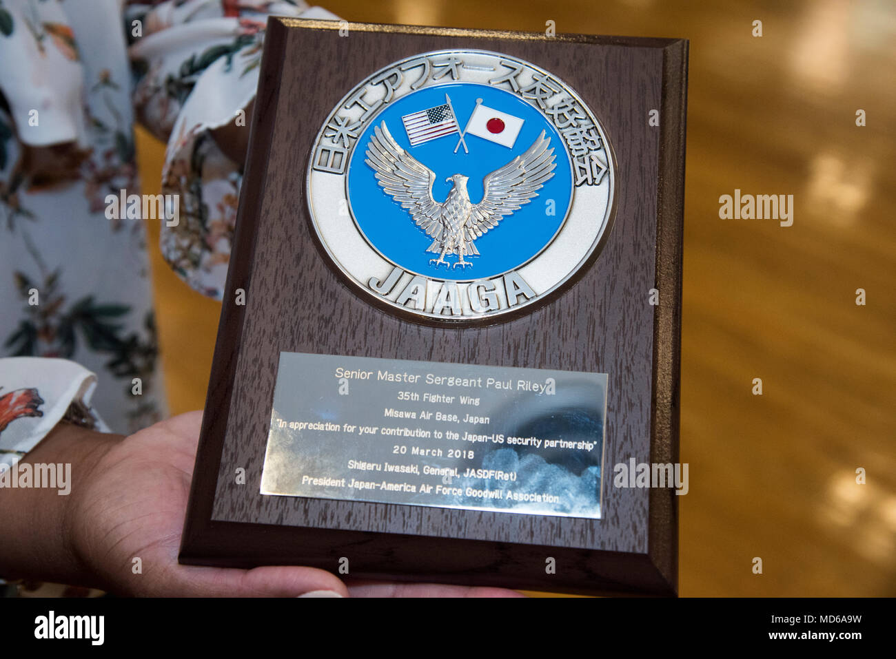 Shereda Riley, wife of Senior Master Sgt. Paul Riley, the 35th ...