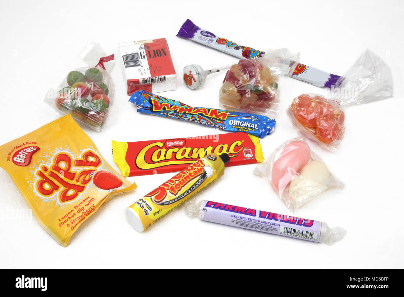 Retro Sweets and chocolate Stock Photo