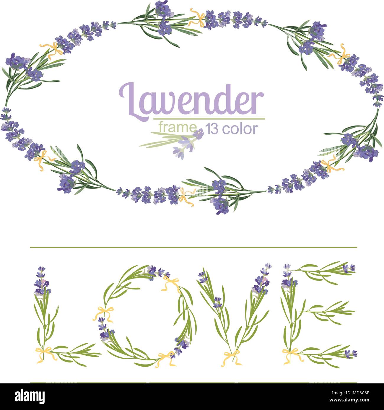 Typography slogan with lavender flower text Love for t shirt