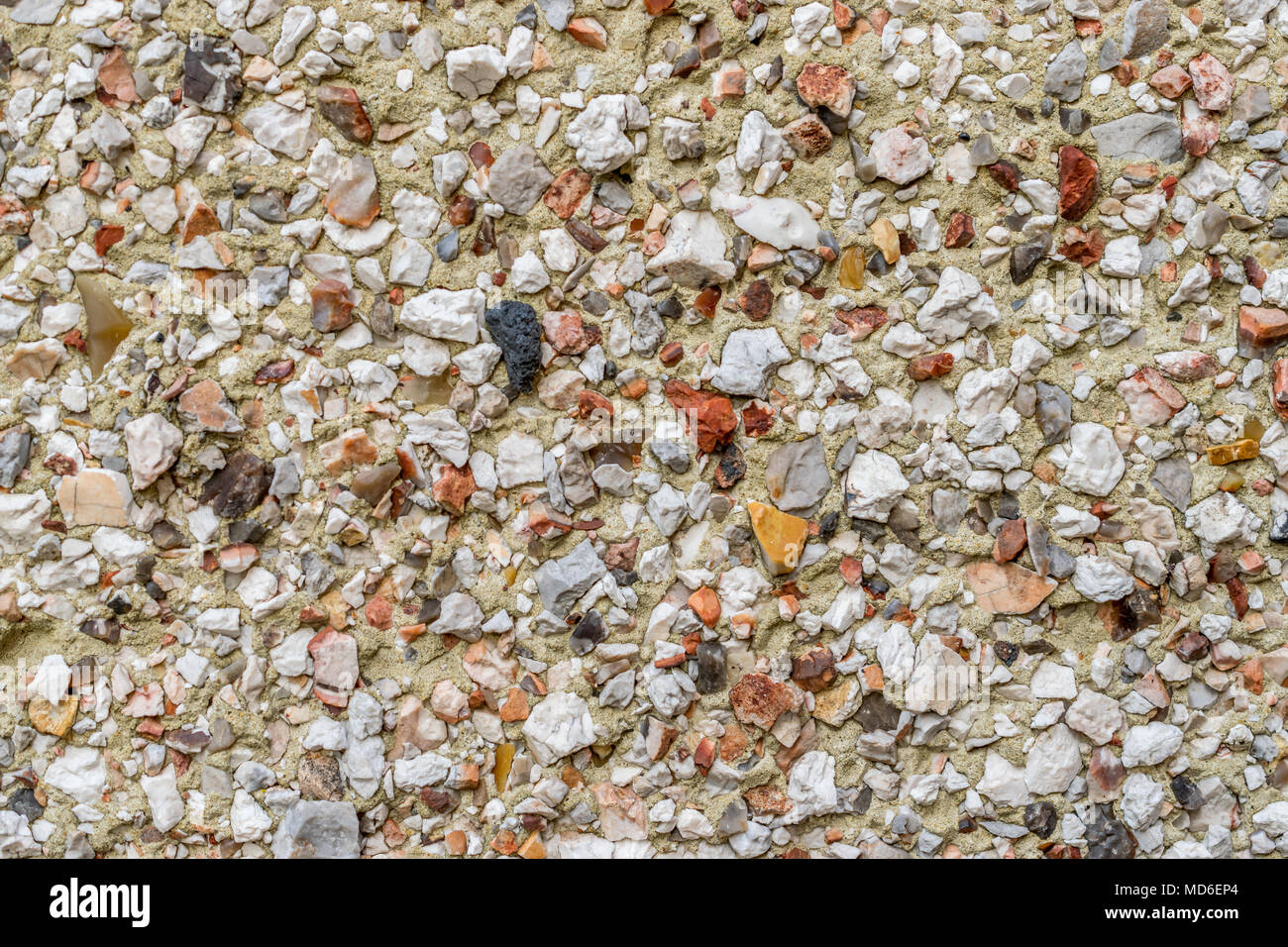 Pebble dash wall macro textured background Stock Photo