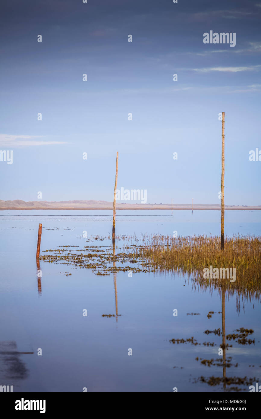 Pilgrims Way to Holy Island of Lindisfarne, Northumberland Stock Photo