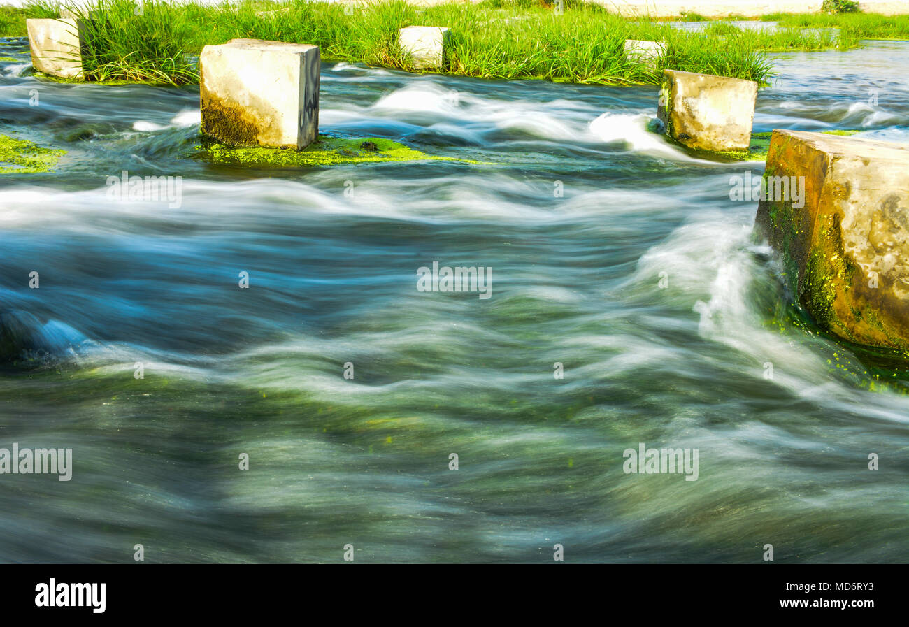 Silky smooth water flow Stock Photo