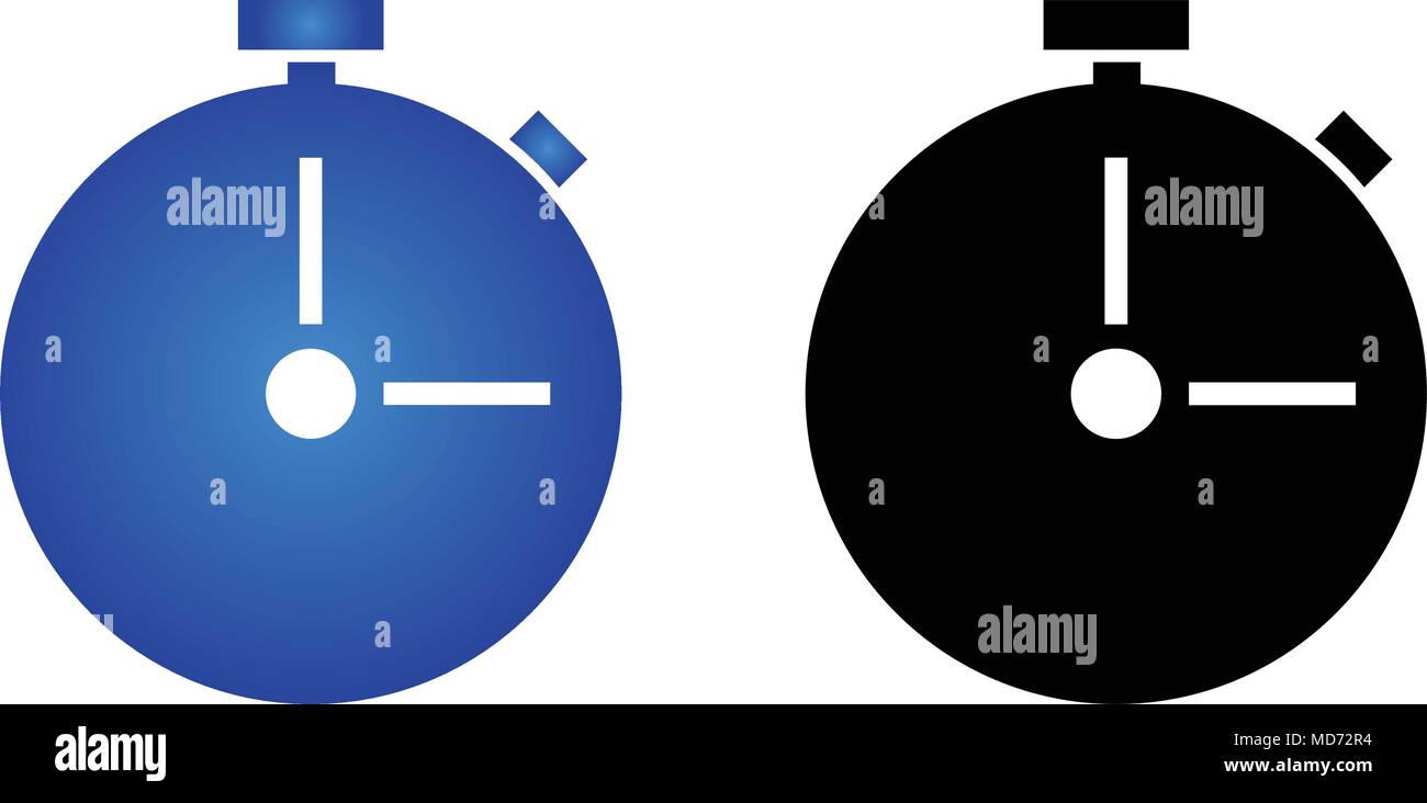 Clock vector icon. Set of icons. flat style Stock Vector