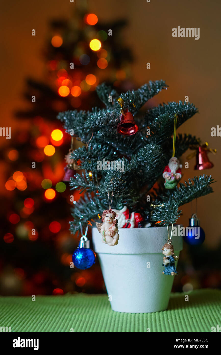 little christmas tree with lights