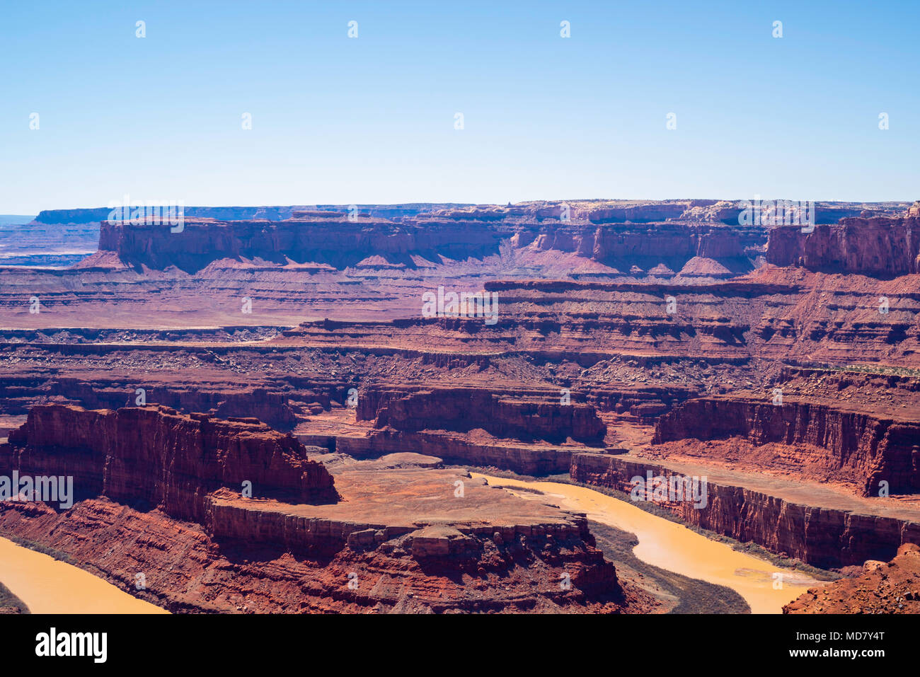 Daytime vista from Deadhorse Point State Park  near Moab, Utah, USA. Stock Photo