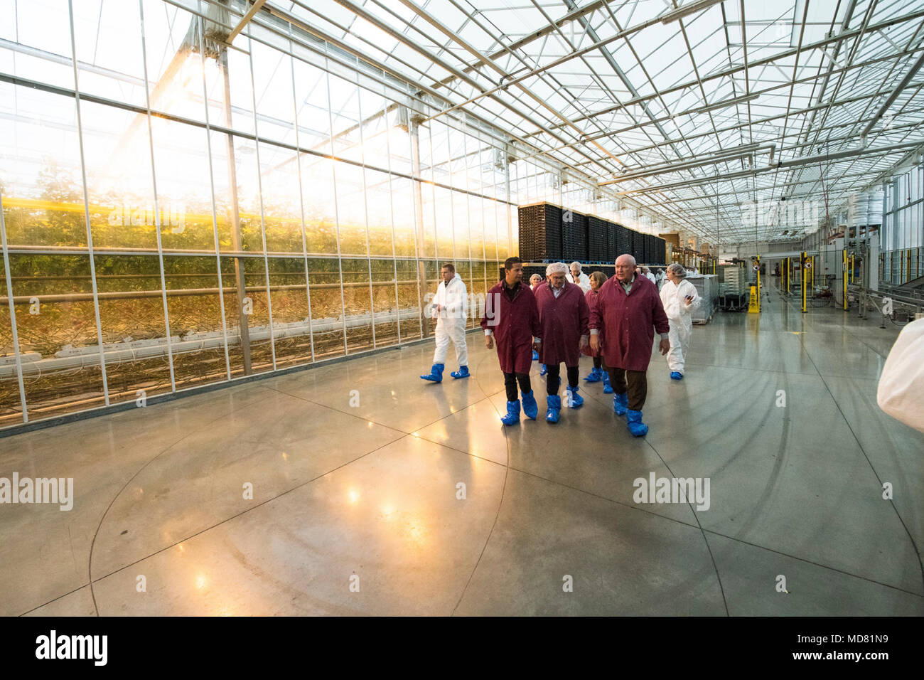 U.S. Secretary of Agriculture Sonny Perdue tours Mastronardi Produce, Coldwater, MI, on April 3