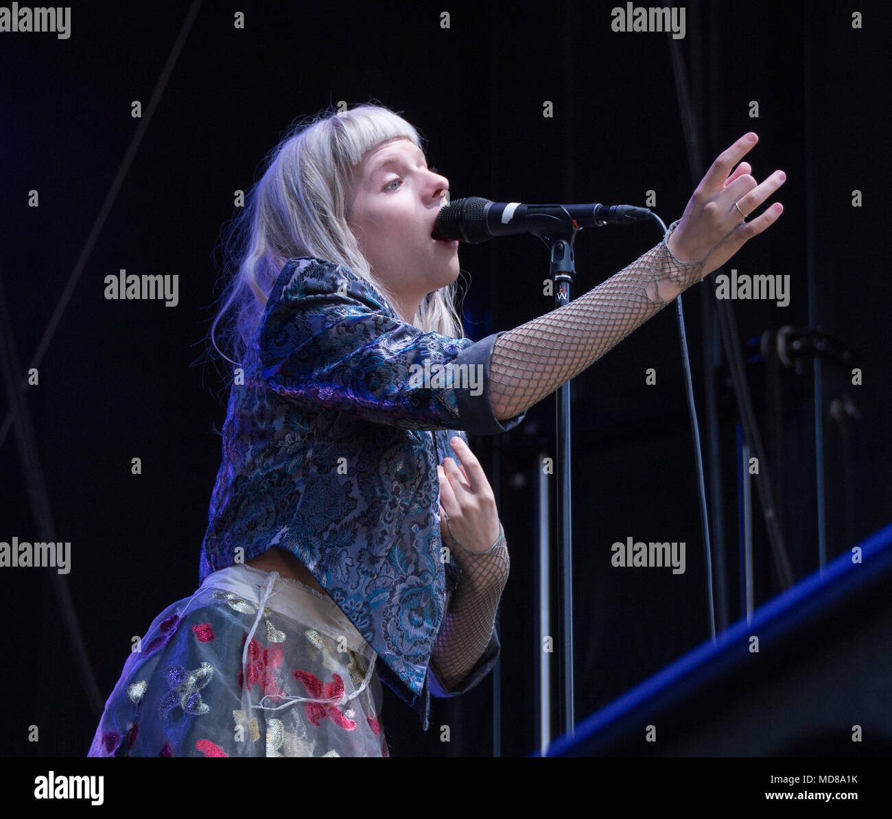 Show of the Norwegian singer Aurora on the third day of