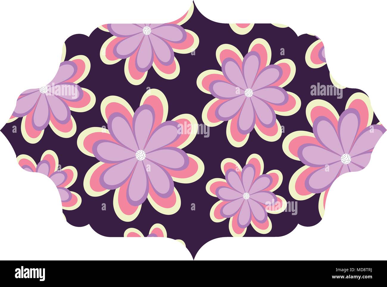 colorful decorative arabic frame with floral design, vector ...