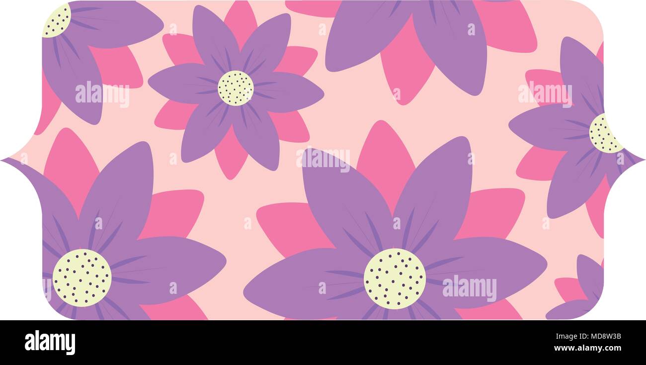 colorful Rectangular ornament with beautiful flowers design. vector ...