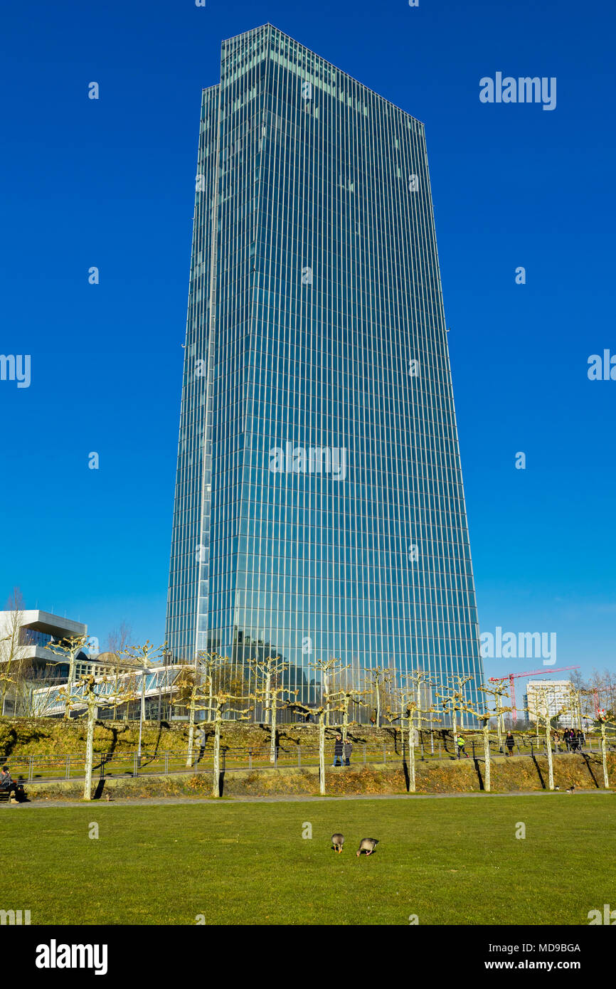 European Central Bank, ECB, architect Coop Himmelblau, Frankfurt am Main, Hesse, Germany Stock Photo