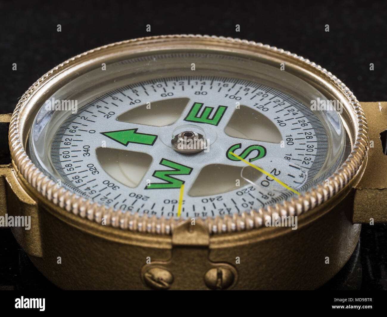 brass orienteering compass Stock Photo - Alamy
