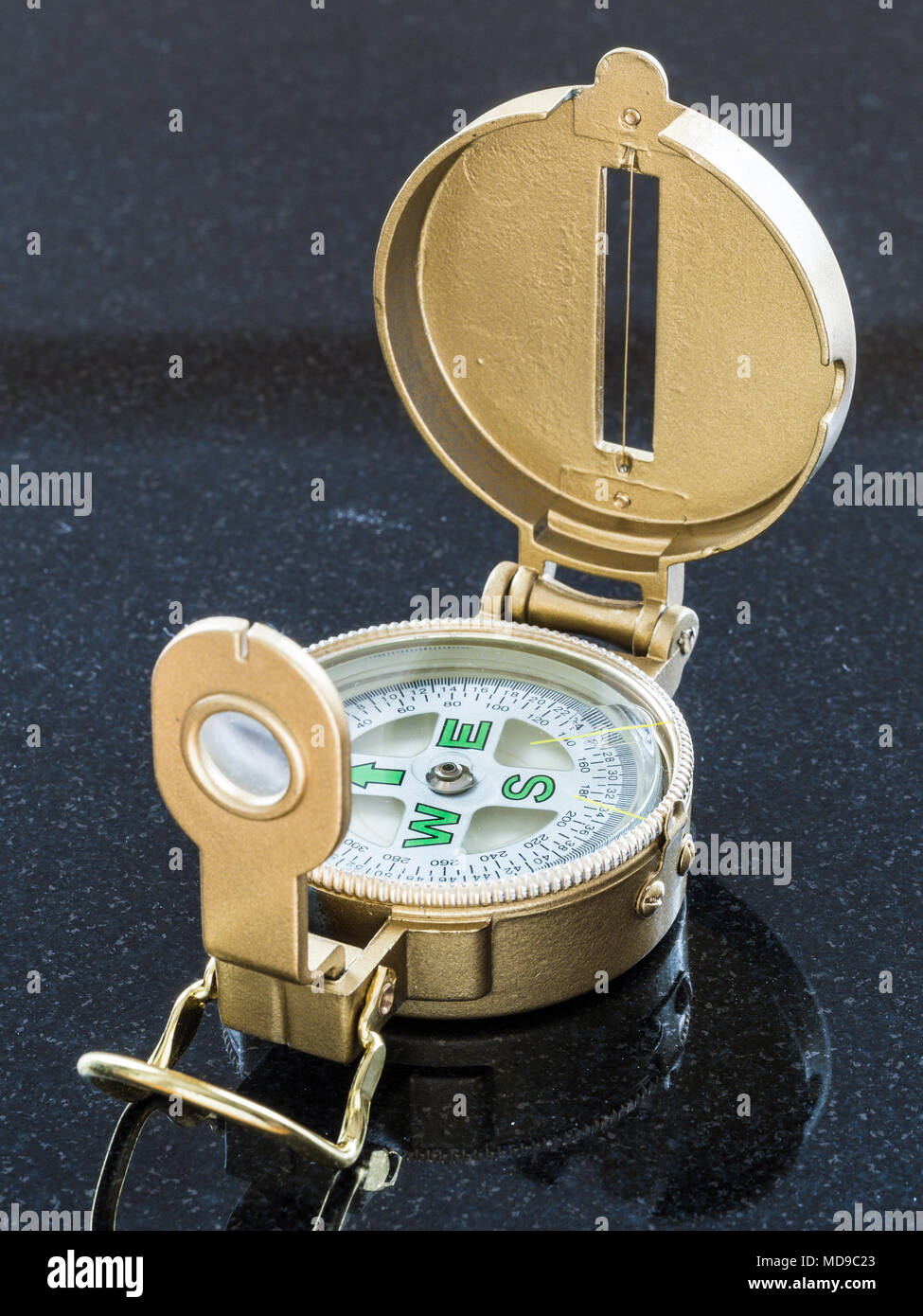 brass orienteering compass Stock Photo - Alamy