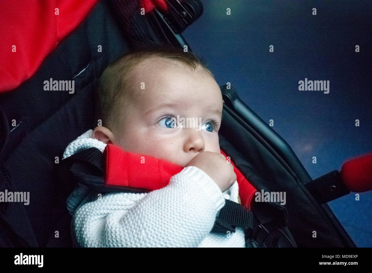 Close-up of a baby boy, Greece Stock Photo