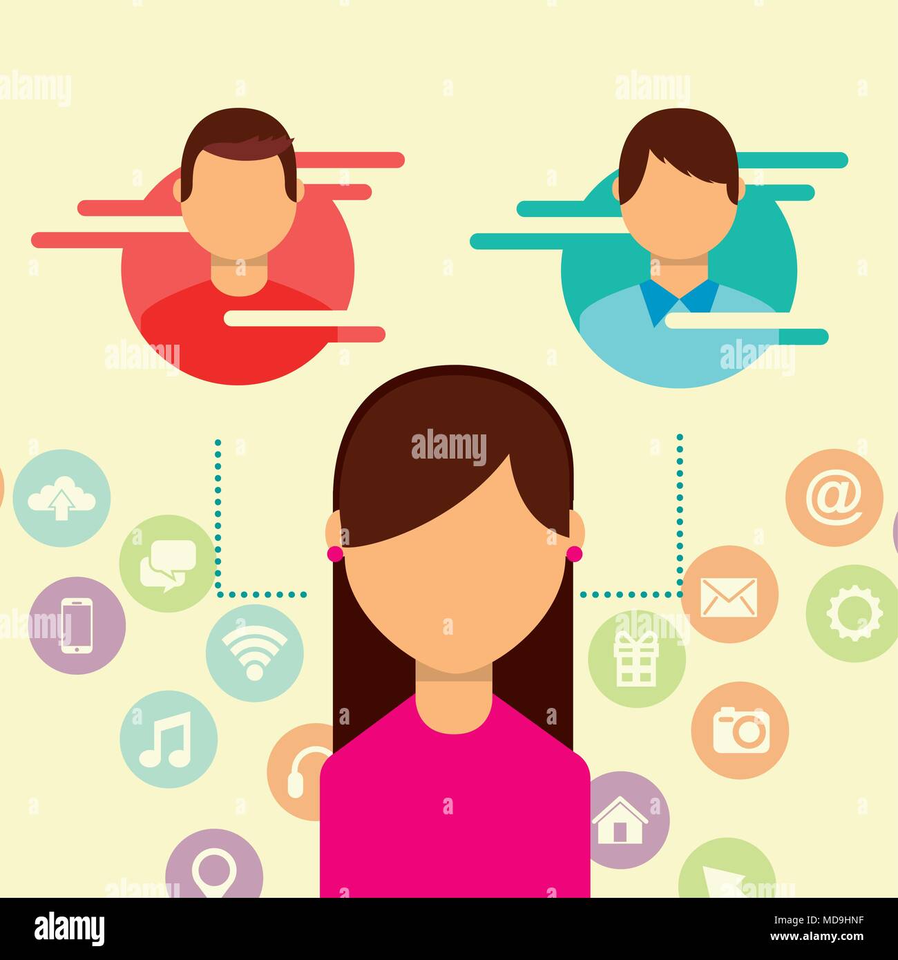 people social media Stock Vector Image & Art - Alamy