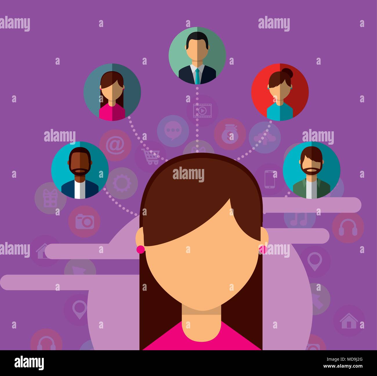 people social media Stock Vector Image & Art - Alamy
