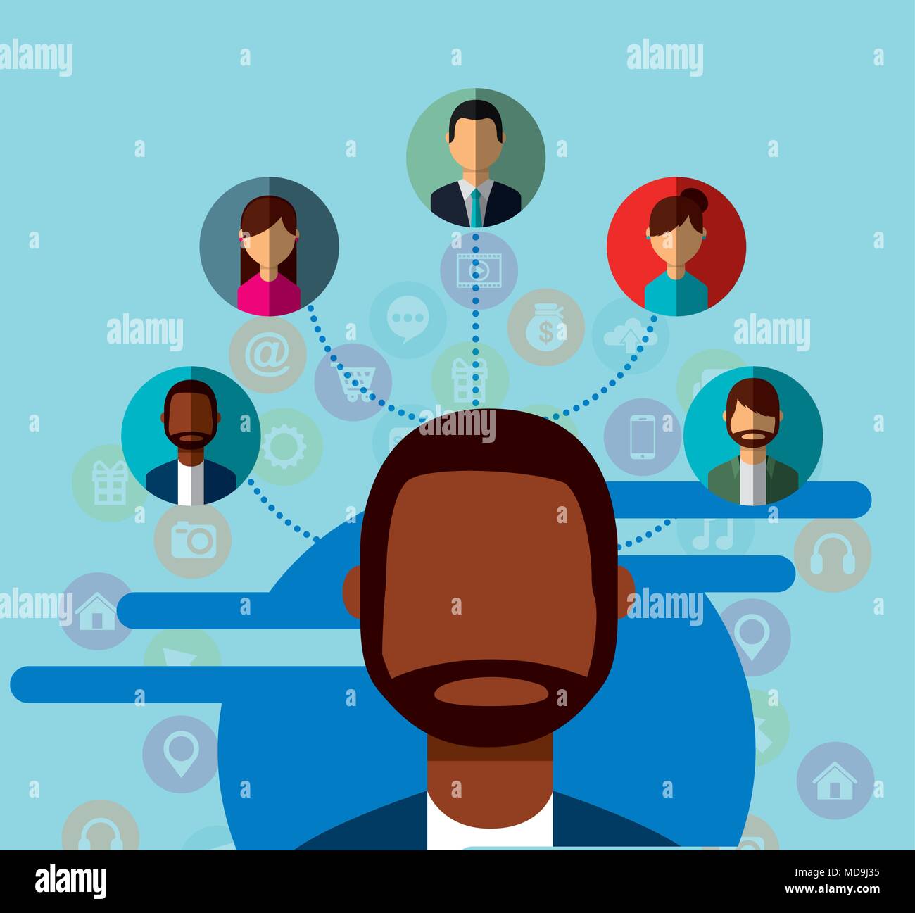 people social media Stock Vector Image & Art - Alamy