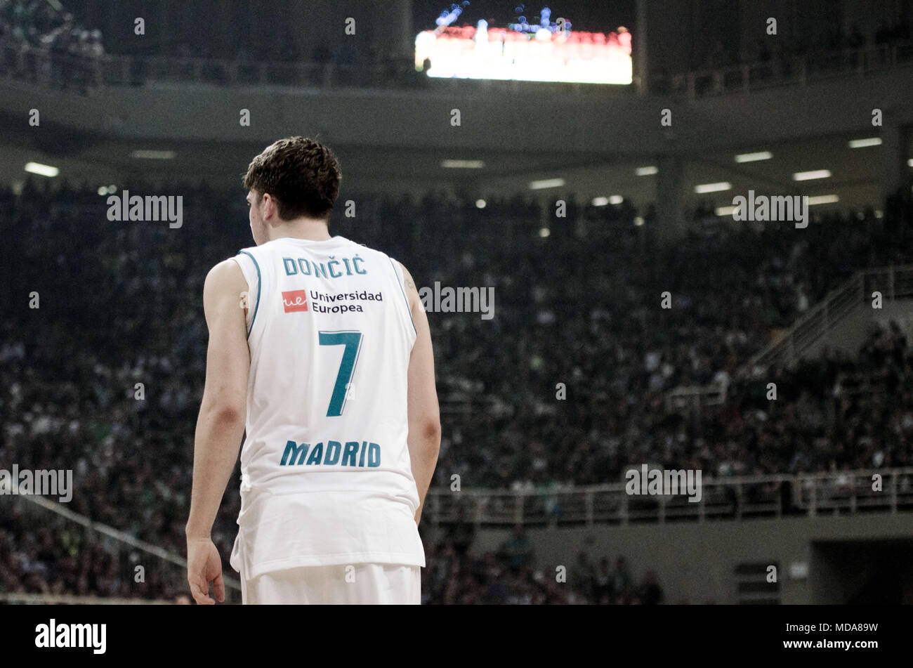 Athens Greece 17th Apr 2018 Luka Doncic Of Real Madrid During The as-monaco-anadolu-efes-istanbul-euroleague-live-score-stats-i