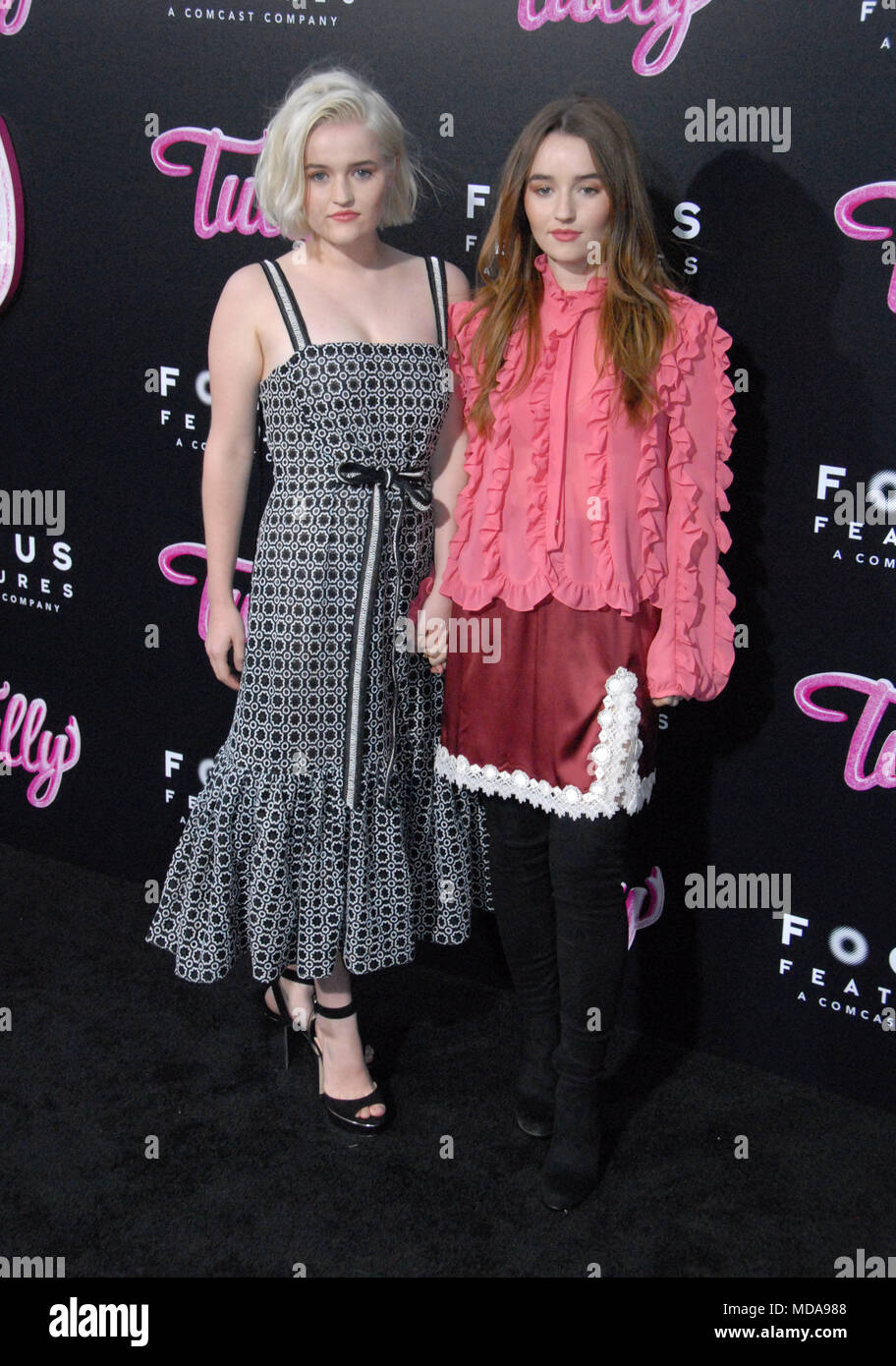 Los Angeles, USA. 18th Apr, 2018. (L-R) Actresses Mady Dever and