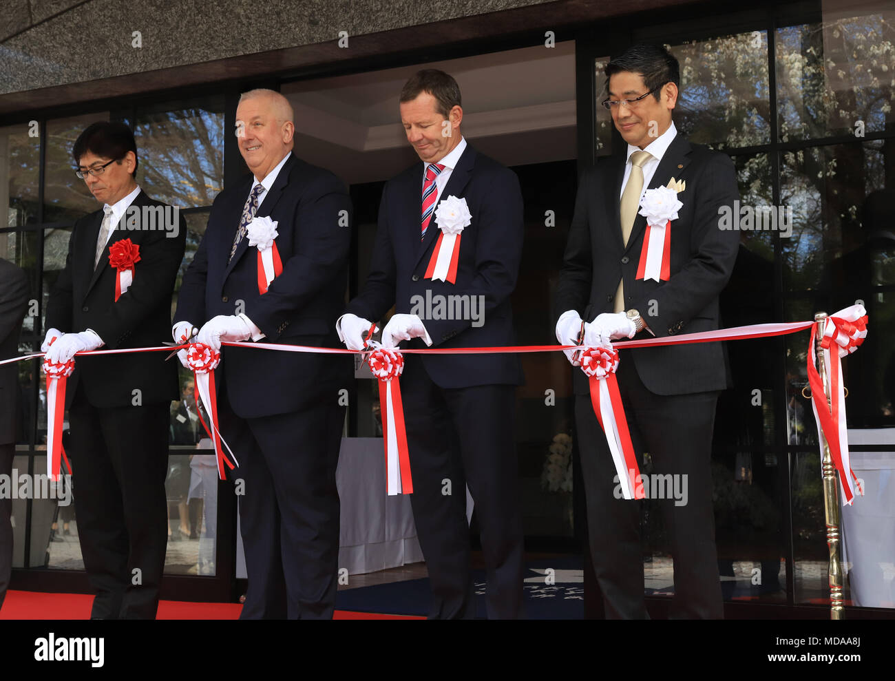 Karuizawa Japan 18th Apr 18 L R Tokyu Fudosan Operating Officer Tatsuaki Tanaka Curio Collection By Hilton Global Head Mark Nogal Vice President Of Hilton Asia Pacific Brand Management Sean Wooden And Tokyu Karuizawa Japan 18th Apr 18 L R Tokyu Fudosan Operating Officer Tatsuaki Tanaka Curio Collection By Hilton Global Head Mark Nogal Vice President Of Hilton Asia Pacific Brand Management Sean Wooden And Tokyu