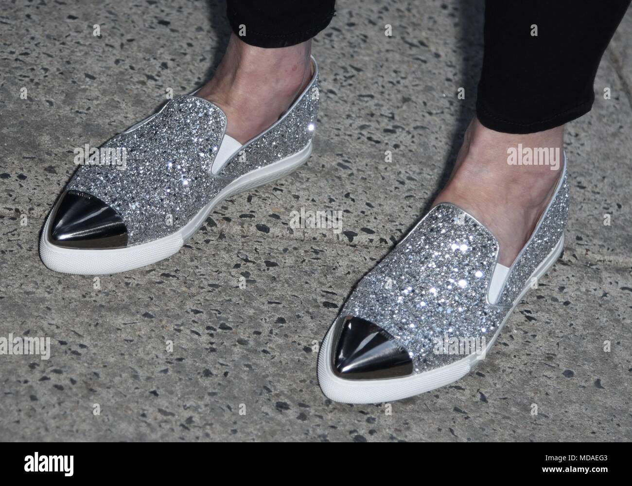 New York, NY, USA. 18th Apr, 2018. Lynda Carter, shoe detail out and about for Celebrity Candids - WED, New York, NY April 18, 2018. Credit: Derek Storm/Everett Collection/Alamy Live News Stock Photo